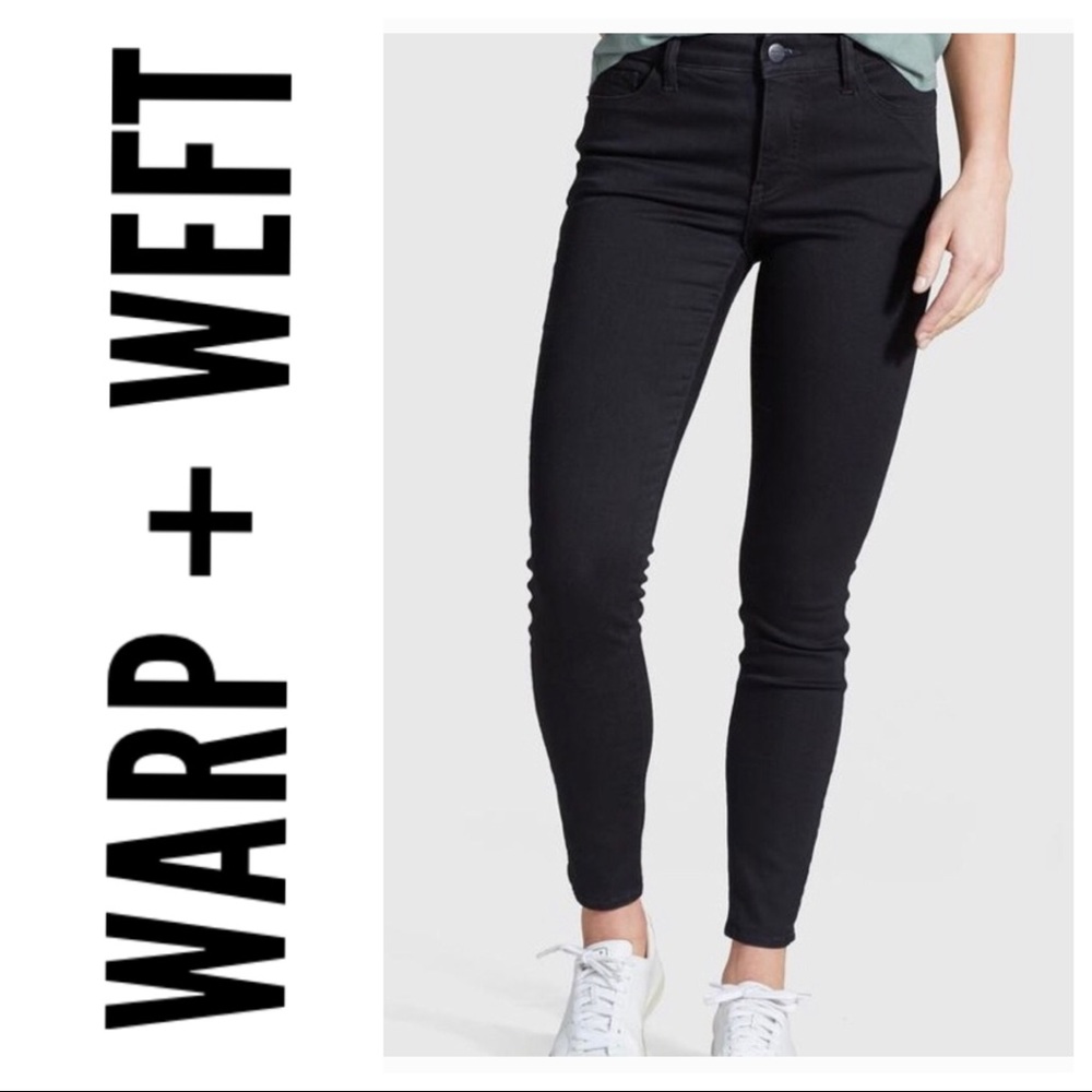 Warp + Weft JFK New York City Skinny Black Jeans